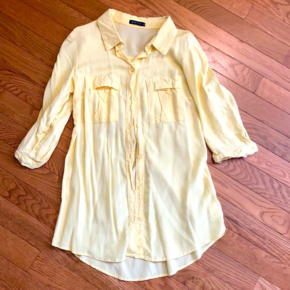 Mohito yellow button down shirt